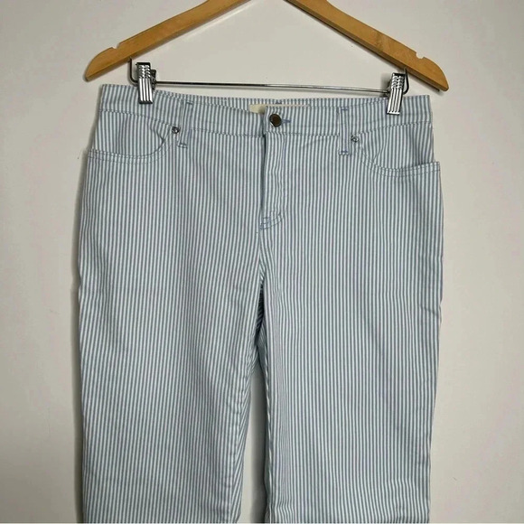 MOSCHINO Vintage Y2K Blue Stripe Flare Jeans Size 30 - Picture 3 of 8